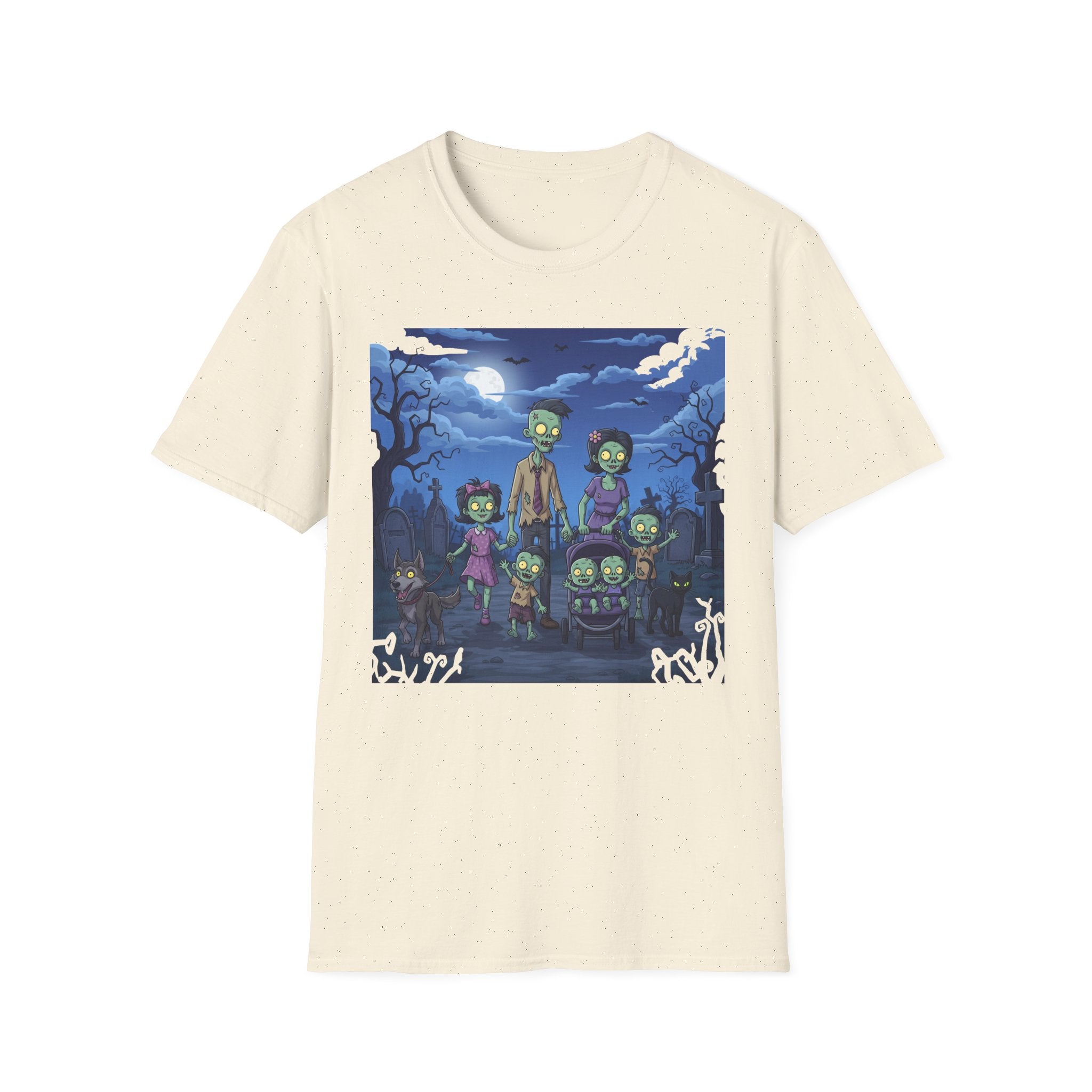 Zombie Family Halloween T-Shirt, Unisex Softstyle Tee for Men & Women, Funny Halloween Gift, Spooky Costume Top, Perfect for Halloween [...]