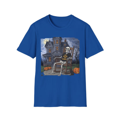 Just Waiting For Halloween Graphic Tee, Unisex Softstyle T-Shirt, Spooky Season Outfit, Perfect for Halloween Parties, Autumn Vibes, Casual Wear