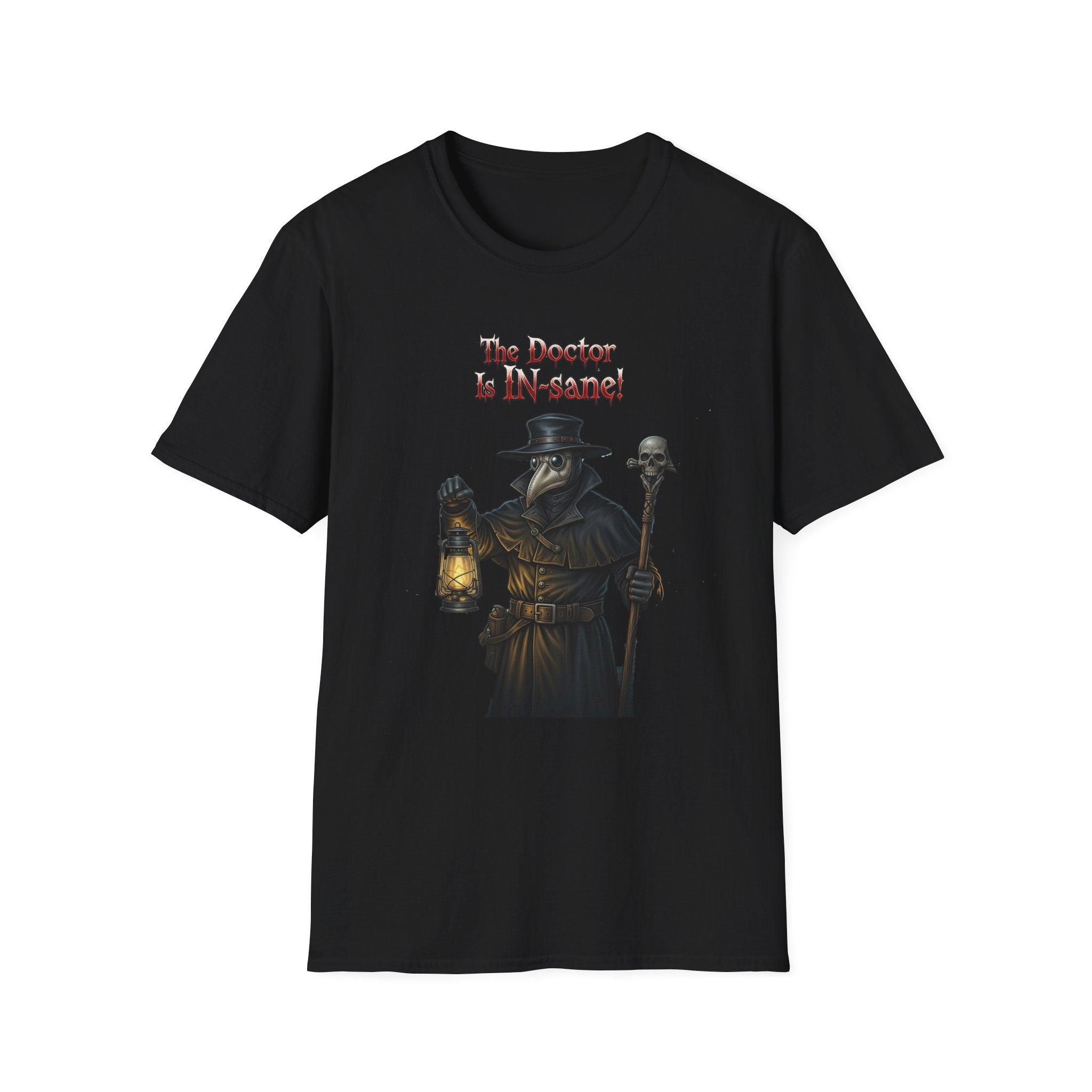 Gothic Plague In-sane Doctor T-Shirt, Unisex Softstyle Tee, Spooky Halloween Tee, Halloween Costume Shirt, Gift for Whovians, Dark Humor [...]