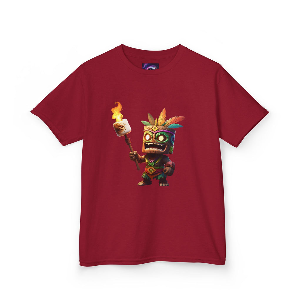 Kids Tiki Toasted Marshmallow Heavy Cotton Tee - Fun & Playful Design for Adventurous Kids
