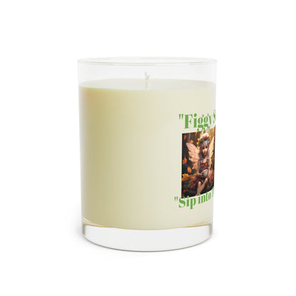 Figgy Serenity Scented Candle - 11oz Full Glass - Sip into Tranquility!