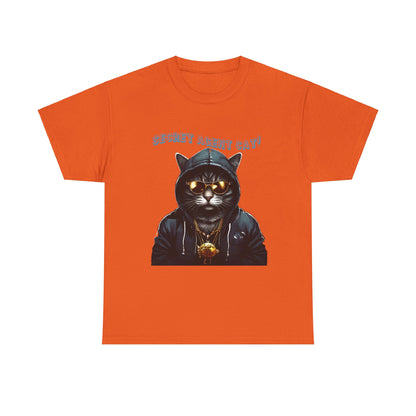 Secret Agent Cat Unisex Heavy Cotton Tee