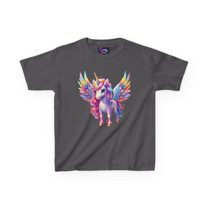Colorful Unicorn Kids Heavy Cotton Tee - Fun & Whimsical Shirt for Magical Play