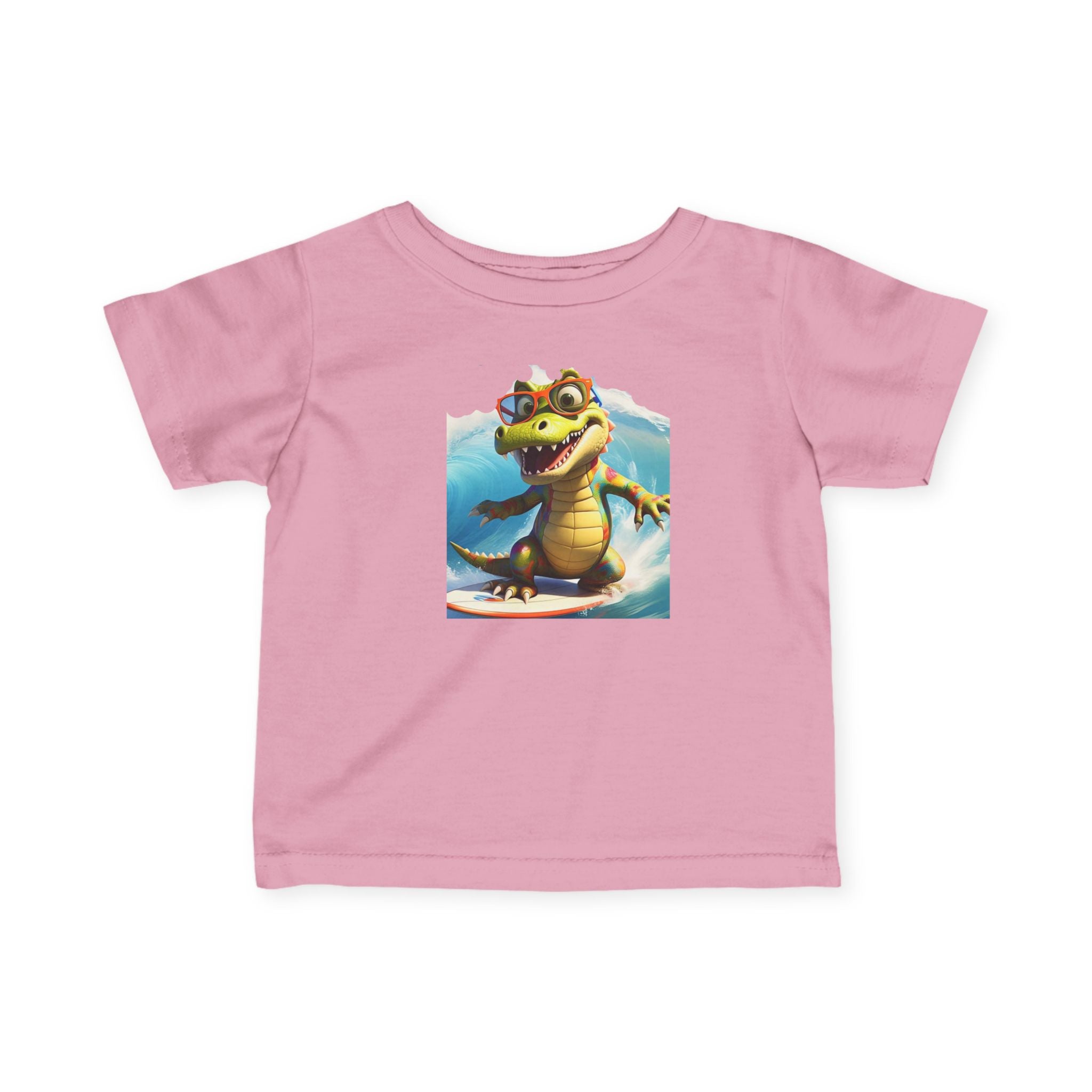 Cute Alligator Surfing Infant Tee - Perfect for Playtime & Summer Fun