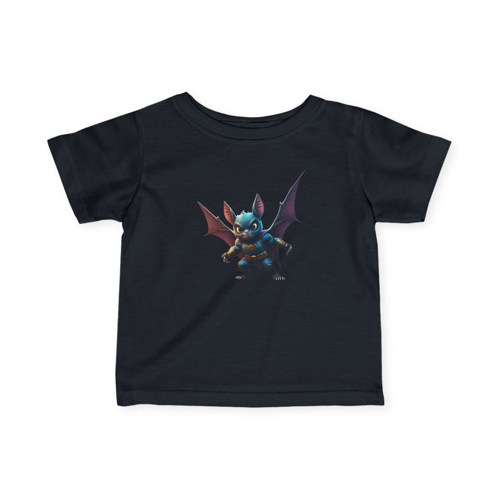 Cute Bat Man Super Hero Infant Tee for Playful Kids | Fun Graphic T-Shirt