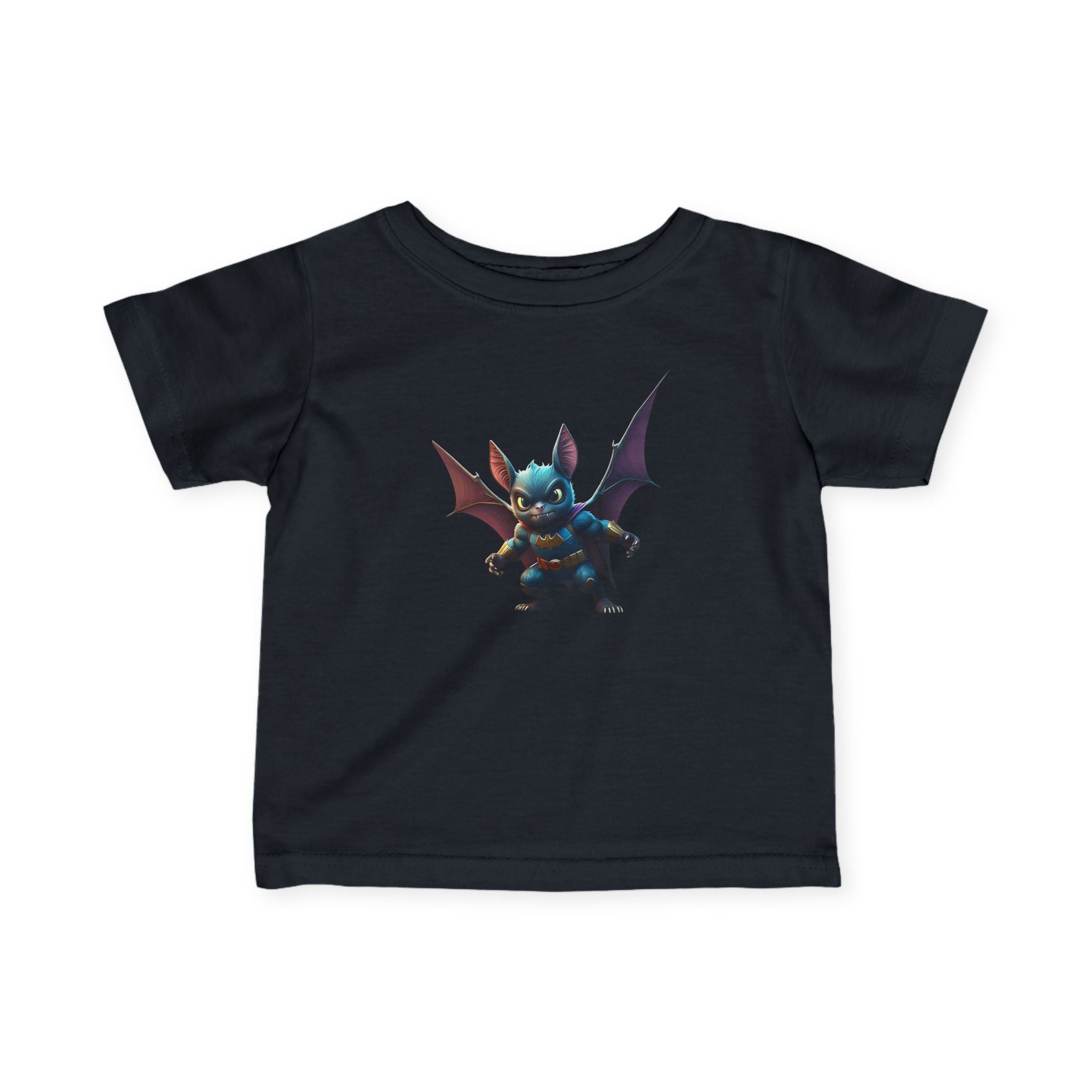 Cute Bat Man Super Hero Infant Tee for Playful Kids | Fun Graphic T-Shirt