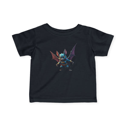 Cute Bat Man Super Hero Infant Tee for Playful Kids | Fun Graphic T-Shirt