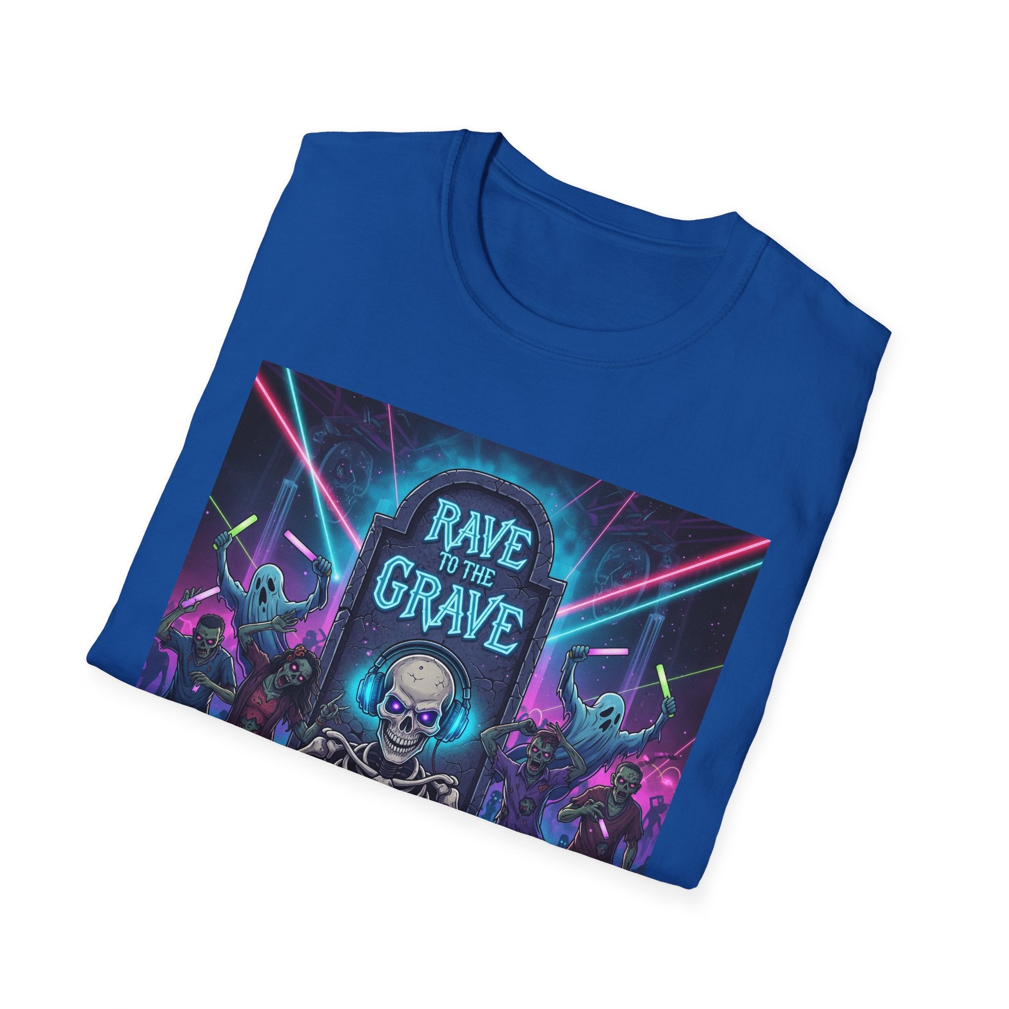 Rave to the Grave T-Shirt | Unisex Graphic Tee, Festival Wear, Halloween Costume, Edgy Apparel, Music Lovers