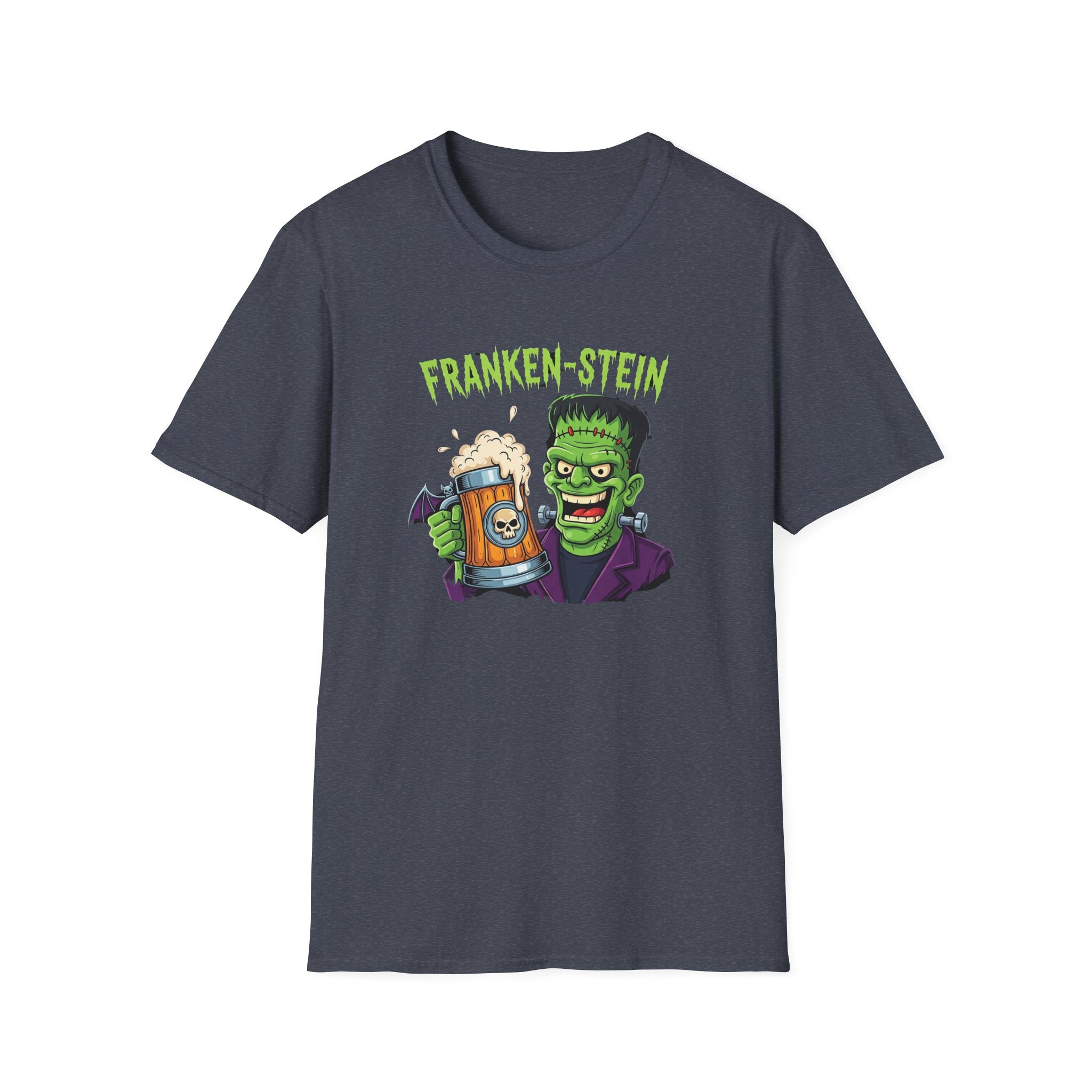 Franken-stein Beer T-Shirt, Spooky Halloween Apparel, Unisex Graphic Tee, Monster Mash Party Shirt, Halloween Costume Top, Beer Lover Gift
