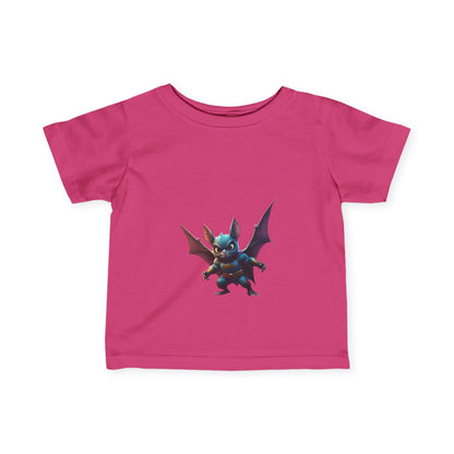 Cute Bat Man Super Hero Infant Tee for Playful Kids | Fun Graphic T-Shirt