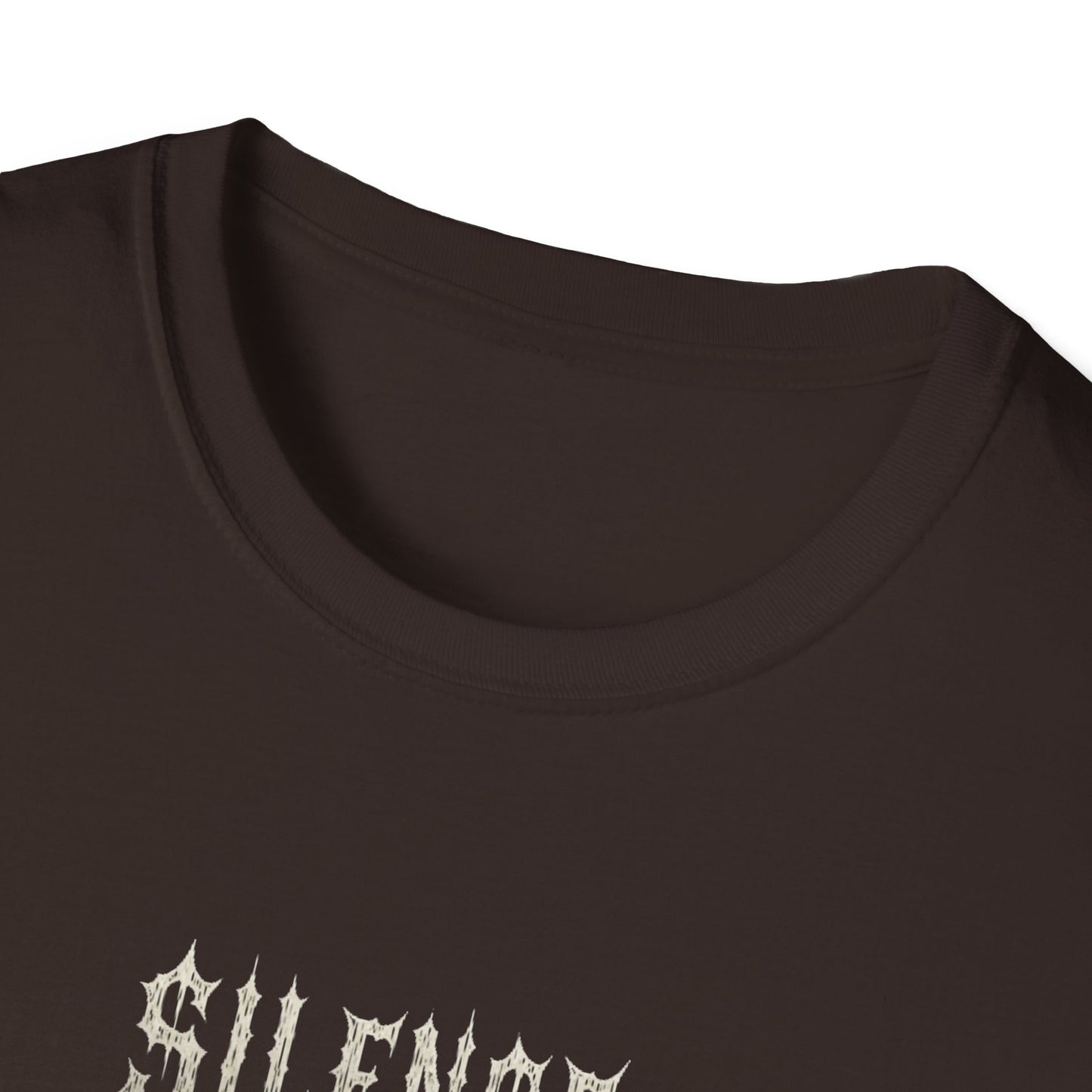 Gothic Silence T-Shirt, Unisex Graphic Tee, Alternative Fashion Top, Casual Wear, Edgy Gift Idea