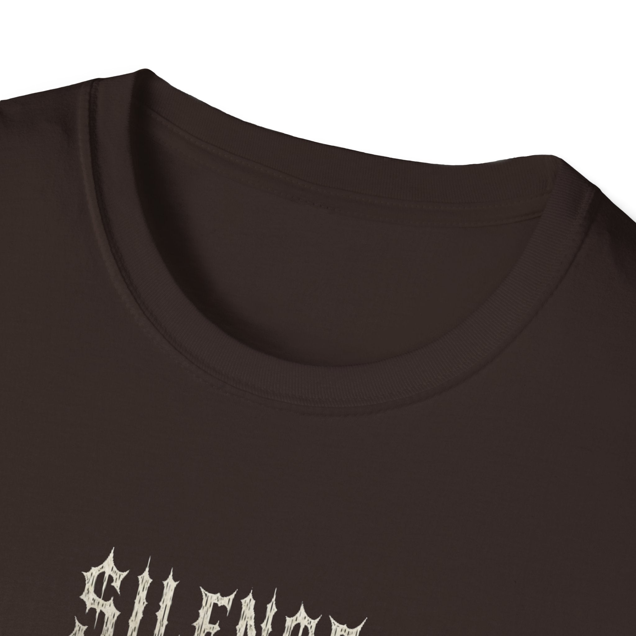 Gothic Silence T-Shirt, Unisex Graphic Tee, Alternative Fashion Top, Casual Wear, Edgy Gift Idea