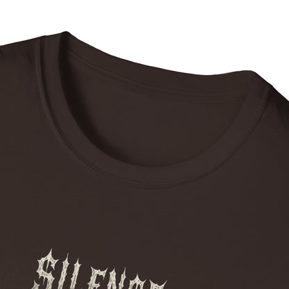 Gothic Silence T-Shirt, Unisex Graphic Tee, Alternative Fashion Top, Casual Wear, Edgy Gift Idea