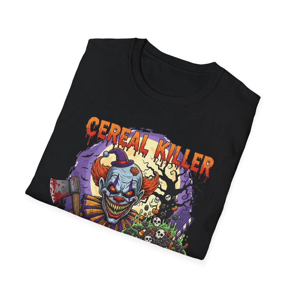 Cereal Killer T-Shirt, Unisex Halloween Shirt, Spooky Graphic Tee, Fun Costume Top, Gag Gift for Halloween, Horror Theme Apparel