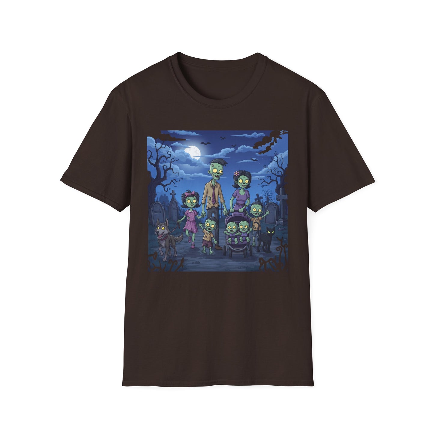 Zombie Family Halloween T-Shirt, Unisex Softstyle Tee for Men & Women, Funny Halloween Gift, Spooky Costume Top, Perfect for Halloween [...]