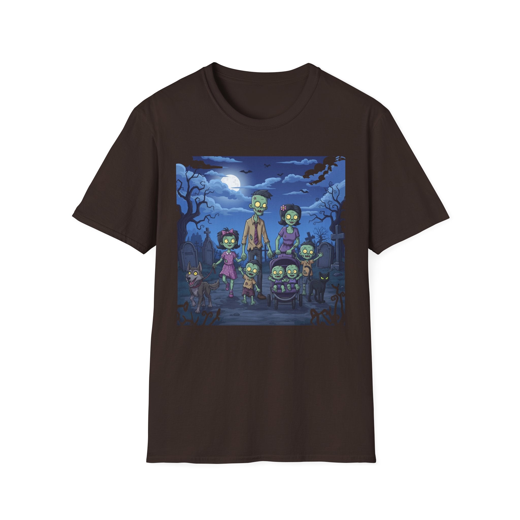 Zombie Family Halloween T-Shirt, Unisex Softstyle Tee for Men & Women, Funny Halloween Gift, Spooky Costume Top, Perfect for Halloween [...]