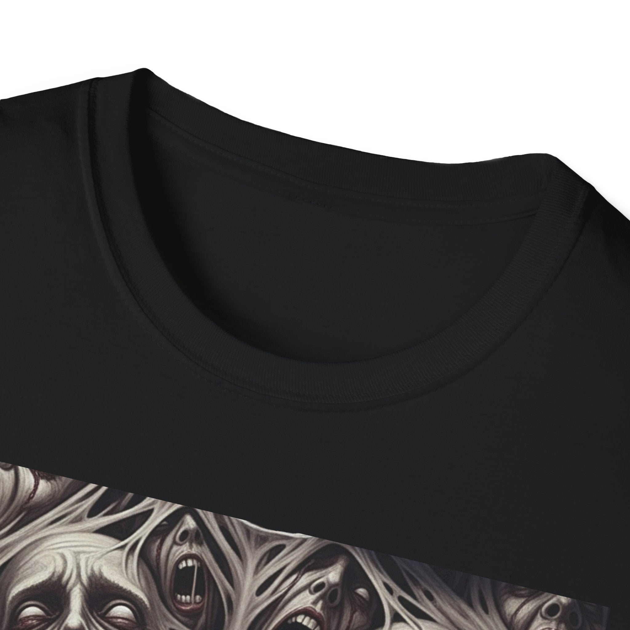 Gothic Horror Chest Of Lost Souls Nightmare T-Shirt, Unisex Softstyle Tee, Unique Graphic Shirt, Ideal for Halloween, Alternative Fashion, Edgy Gift Idea