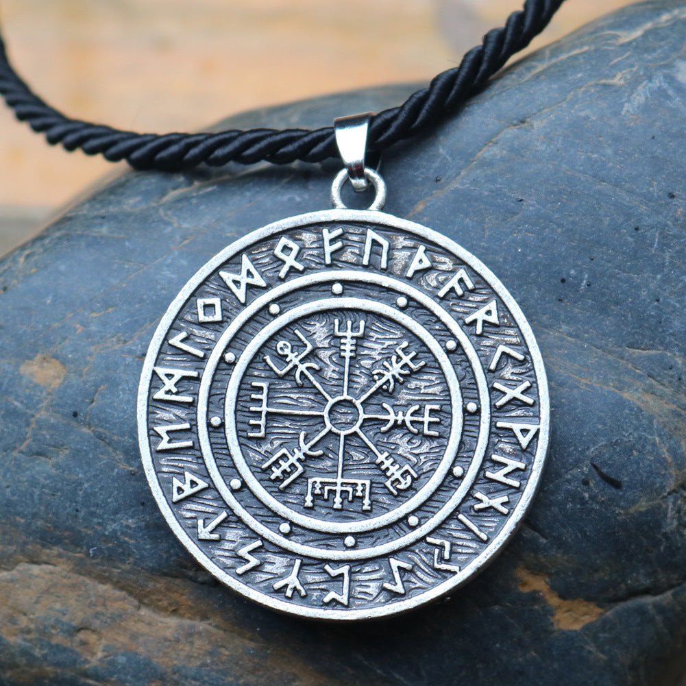 Viking Pirate Compass Rune Necklace