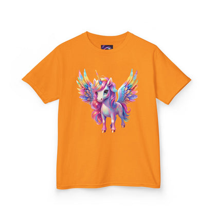 Colorful Unicorn Kids Heavy Cotton Tee - Fun & Whimsical Shirt for Magical Play