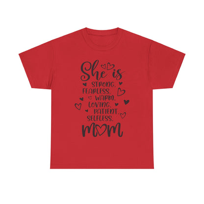 She is mom Unisex Heavy Cotton Tee