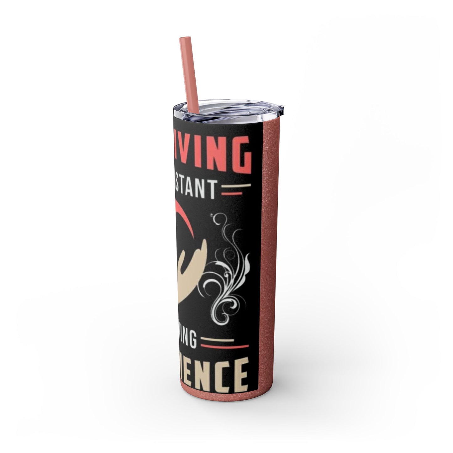 Care Giving Skinny Tumbler with Straw, 20oz