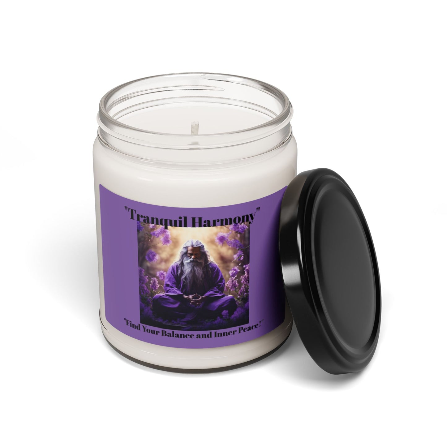 Meditative Zen Scented Soy Candle - 9oz - Lavender Aroma for Relaxation and Mindfulness