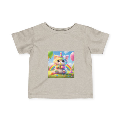 Rainbow Kitten Infant Tee - Cute and Colorful Baby Shirt for Playtime