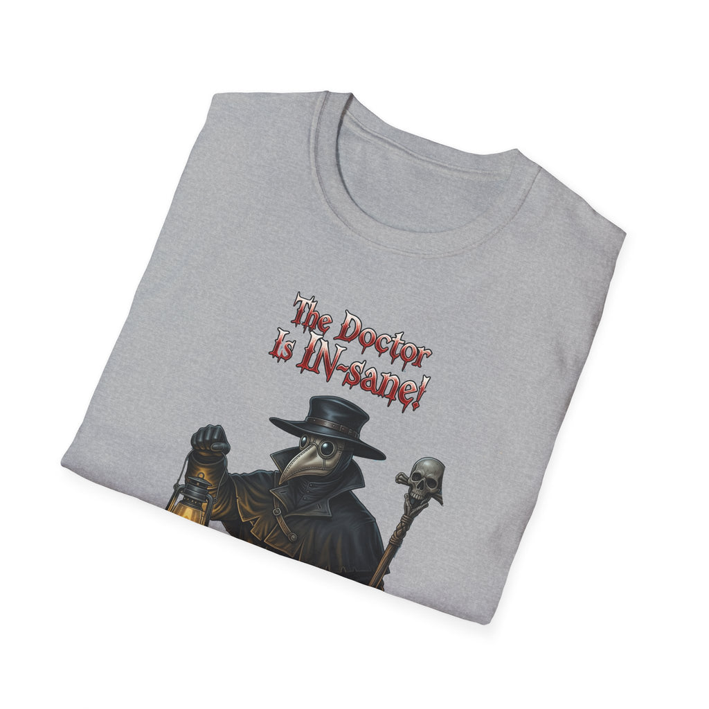 Gothic Plague In-sane Doctor T-Shirt, Unisex Softstyle Tee, Spooky Halloween Tee, Halloween Costume Shirt, Gift for Whovians, Dark Humor [...]