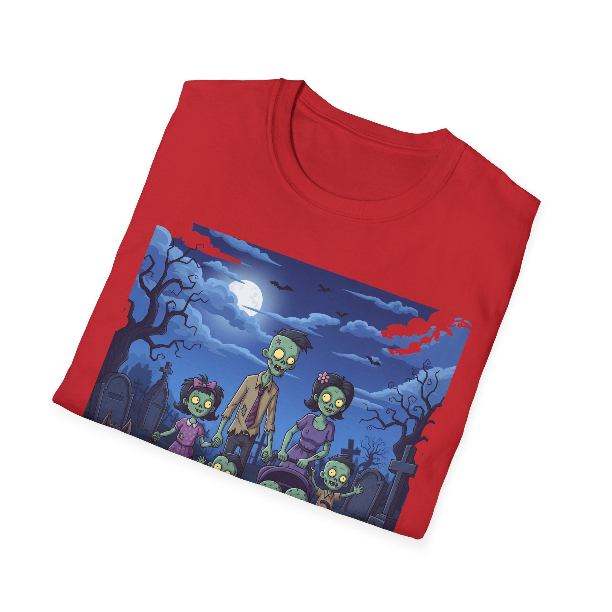 Zombie Family Halloween T-Shirt, Unisex Softstyle Tee for Men & Women, Funny Halloween Gift, Spooky Costume Top, Perfect for Halloween [...]