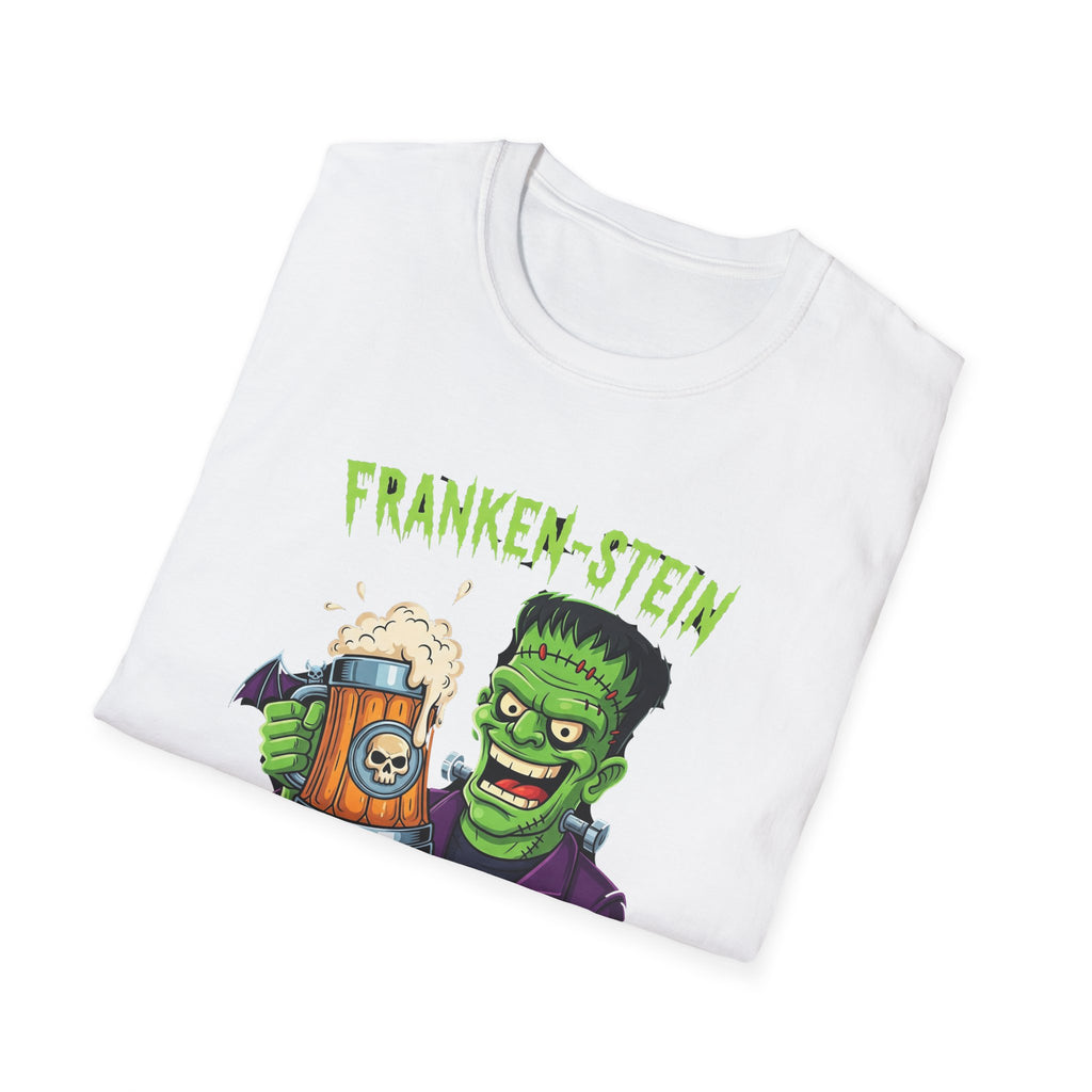 Franken-stein Beer T-Shirt, Spooky Halloween Apparel, Unisex Graphic Tee, Monster Mash Party Shirt, Halloween Costume Top, Beer Lover Gift