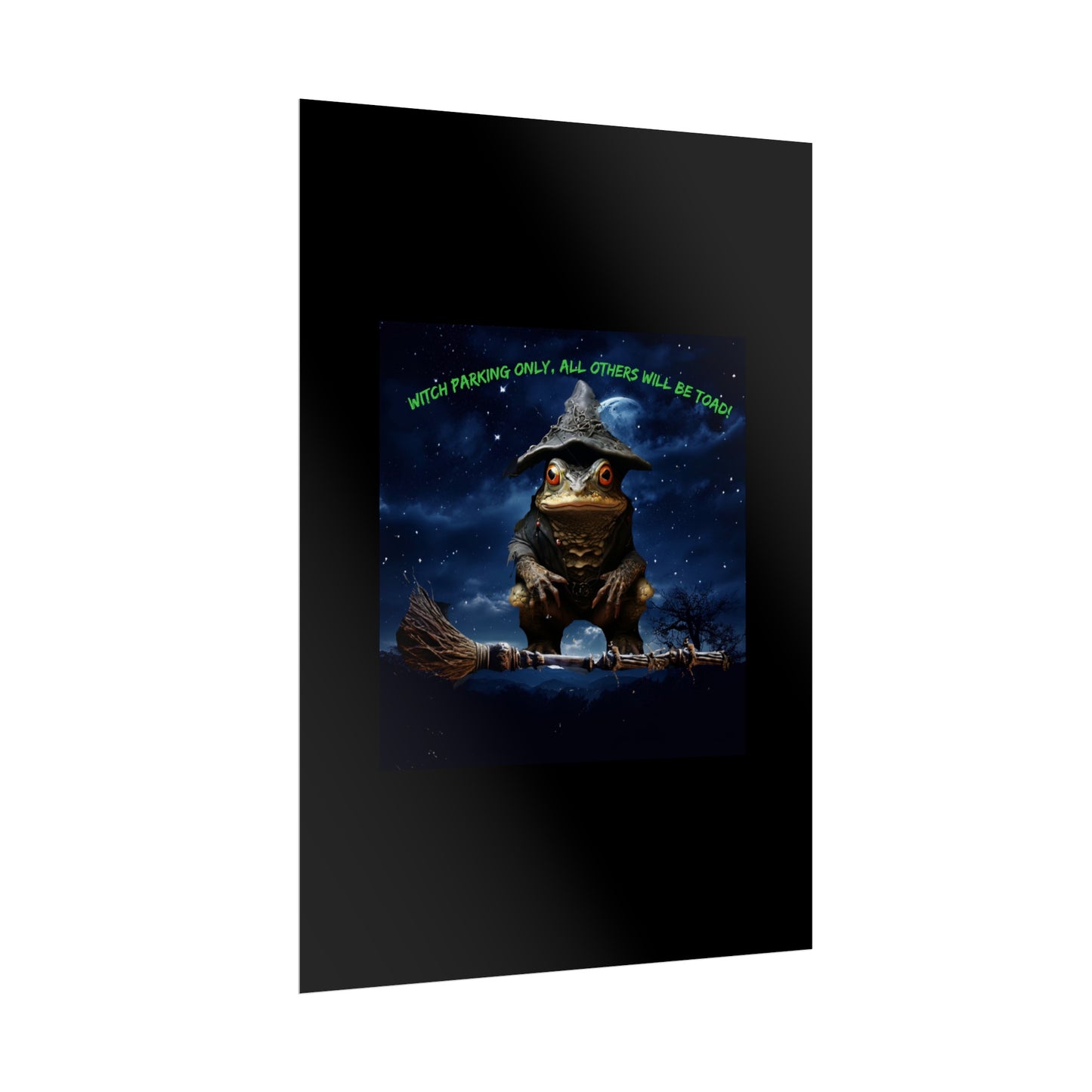 Witch Parking Only Toad Rolled Posters