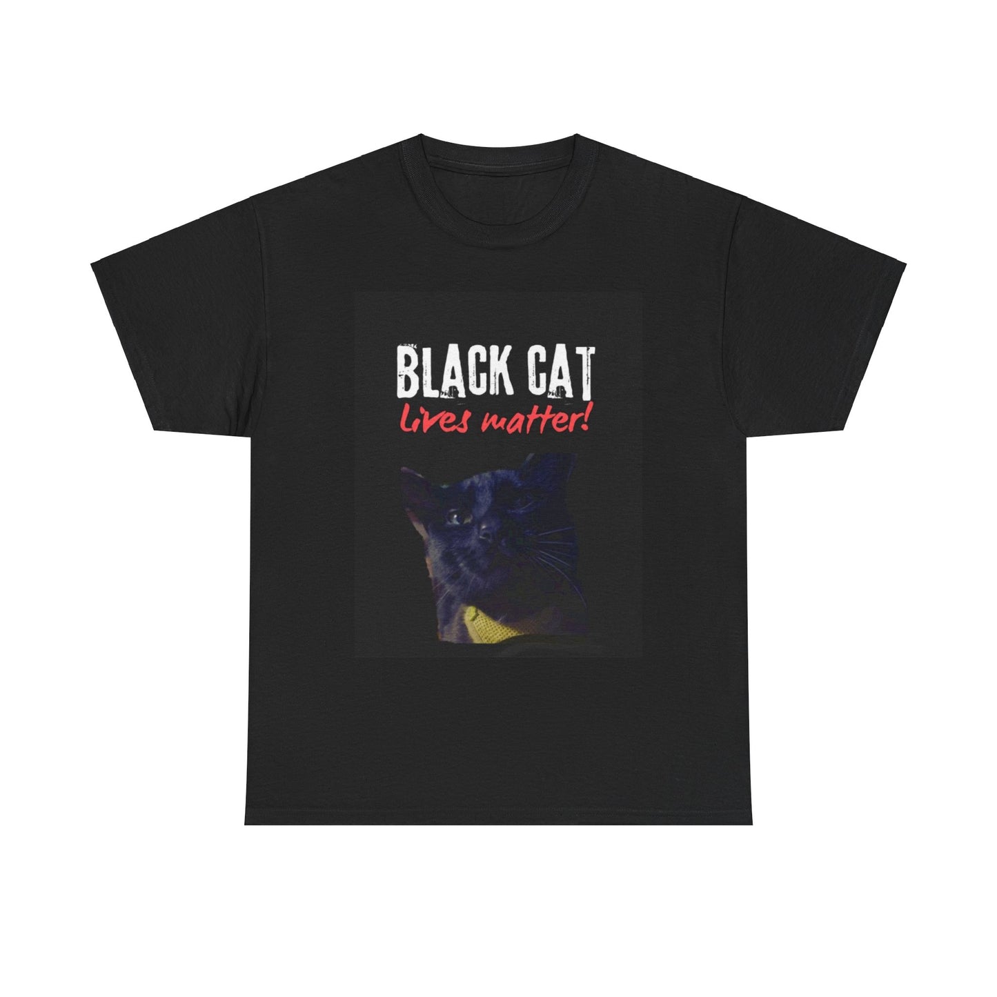 Black Cat Lives Matter Unisex Heavy Cotton Tee