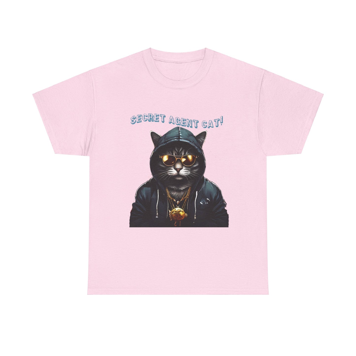 Secret Agent Cat Unisex Heavy Cotton Tee