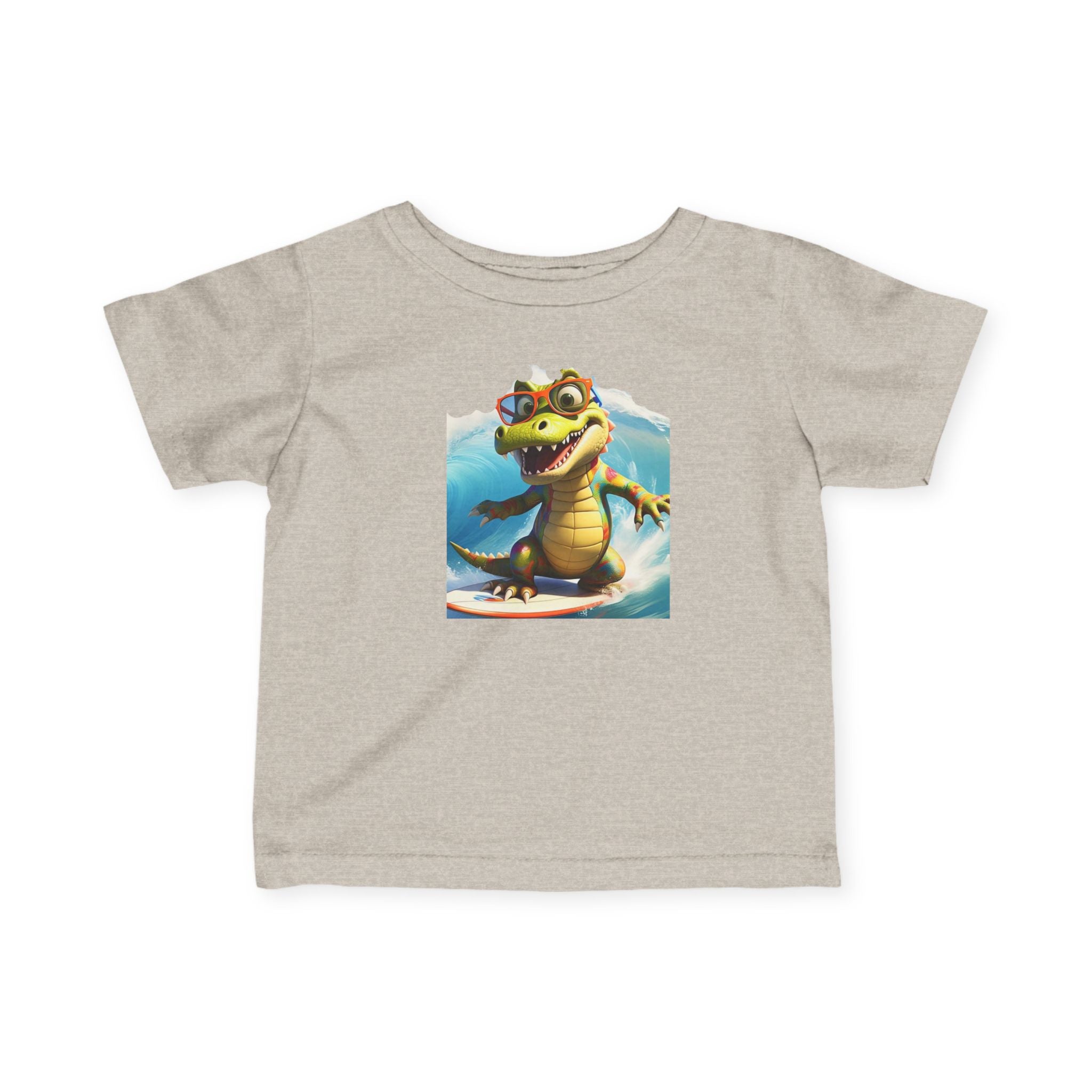 Cute Alligator Surfing Infant Tee - Perfect for Playtime & Summer Fun
