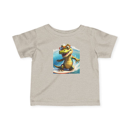 Cute Alligator Surfing Infant Tee - Perfect for Playtime & Summer Fun