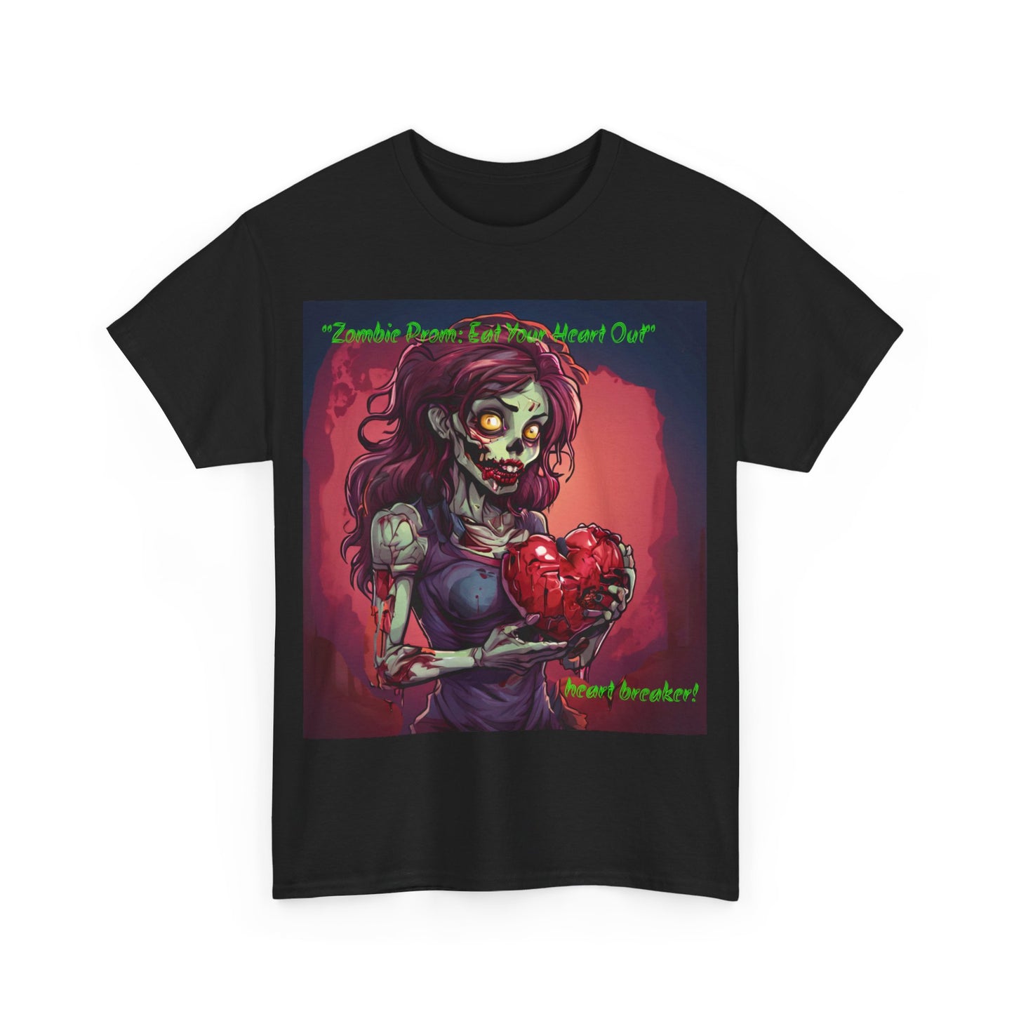 Zombie Prom Eat Your Heart Out Unisex Heavy Cotton Tee