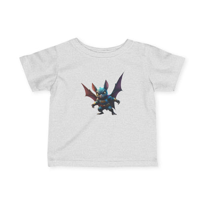 Cute Bat Man Super Hero Infant Tee for Playful Kids | Fun Graphic T-Shirt