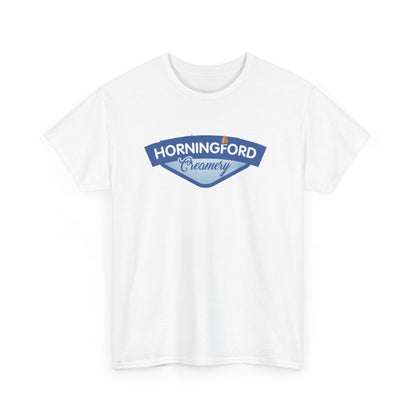 Horningford Creamery Unisex Heavy Cotton Tee - Farm Fresh Design with Cow Graphic