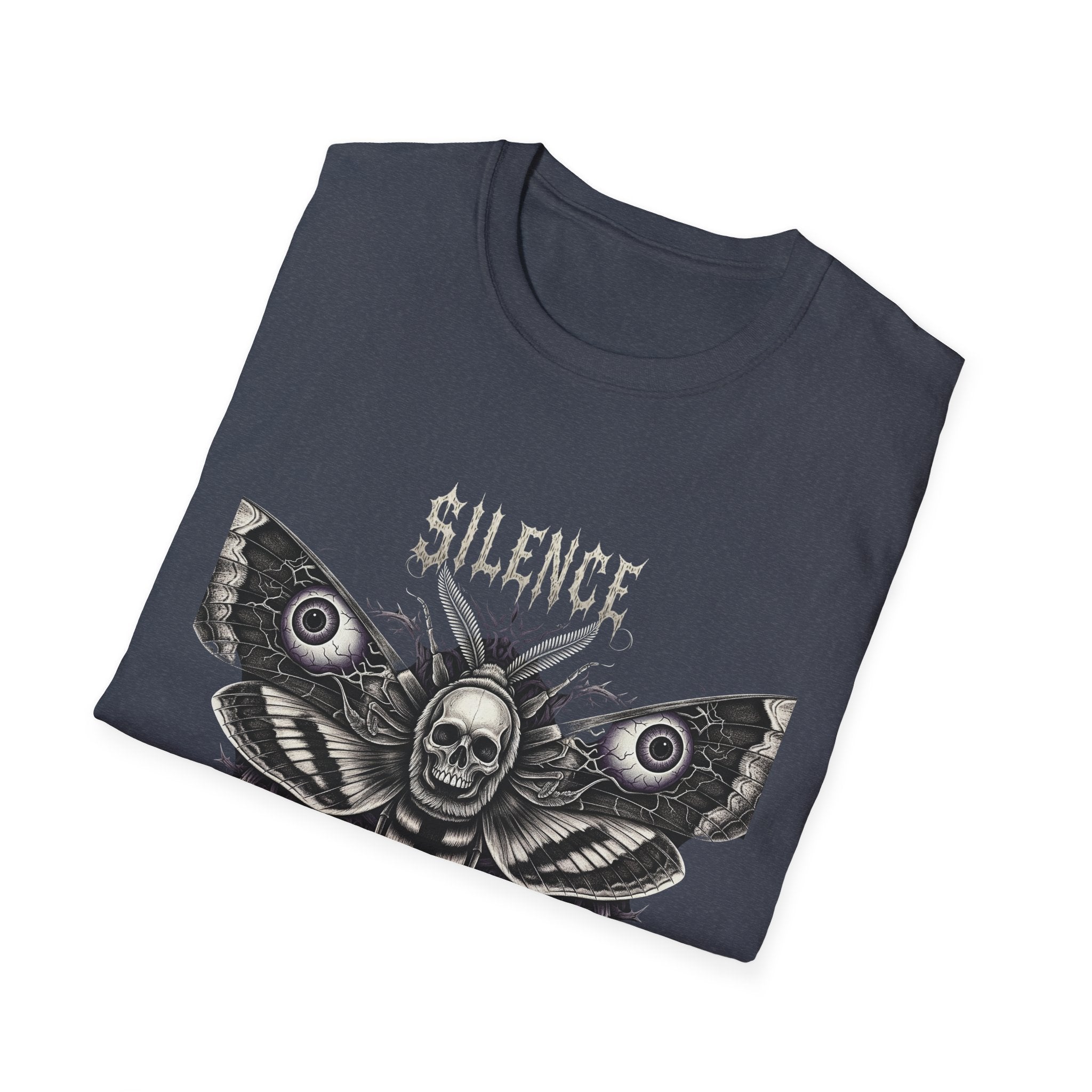 Gothic Silence T-Shirt, Unisex Graphic Tee, Alternative Fashion Top, Casual Wear, Edgy Gift Idea