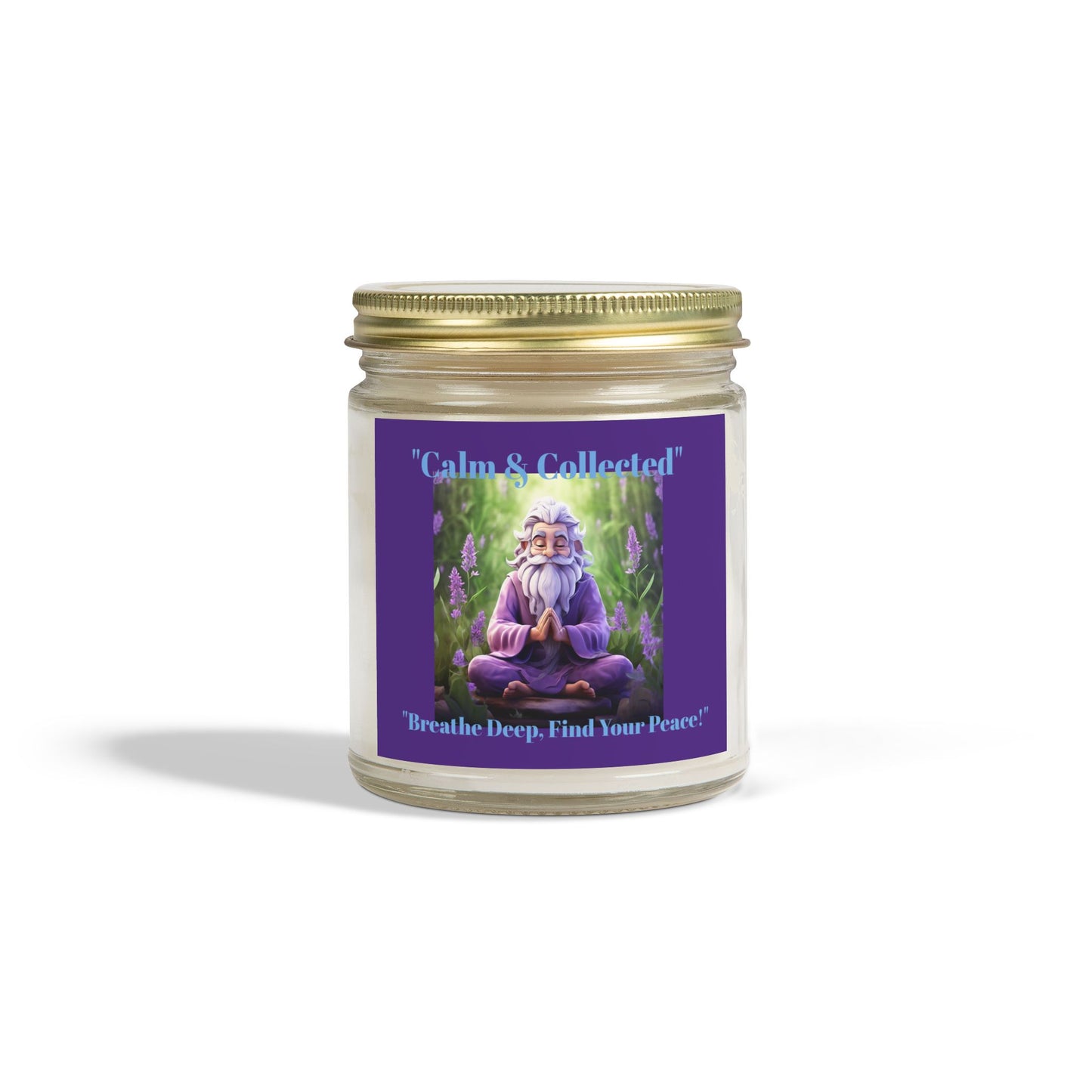 Calm & Collected Scented Candle - Coconut Apricot Wax (4oz, 9oz) - Breathe Deep, Find Your Peace!