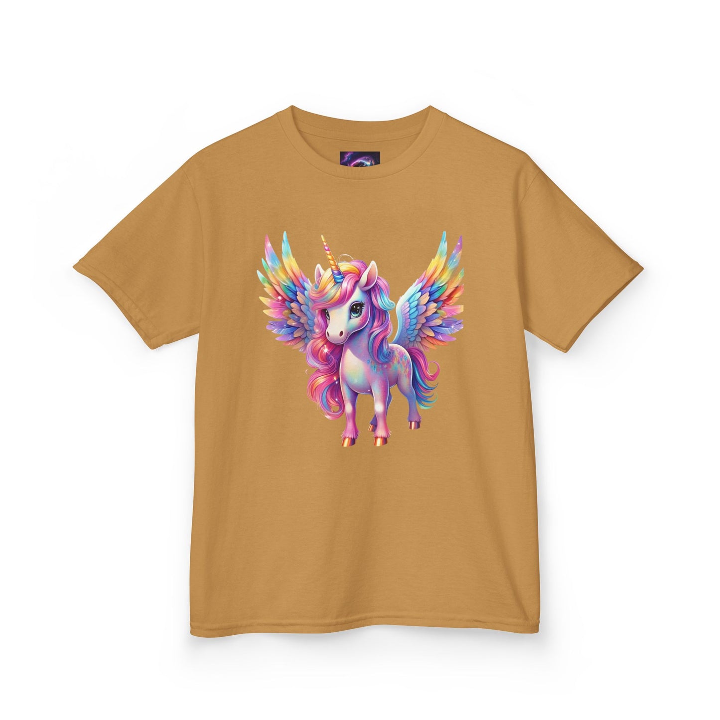 Colorful Unicorn Kids Heavy Cotton Tee - Fun & Whimsical Shirt for Magical Play