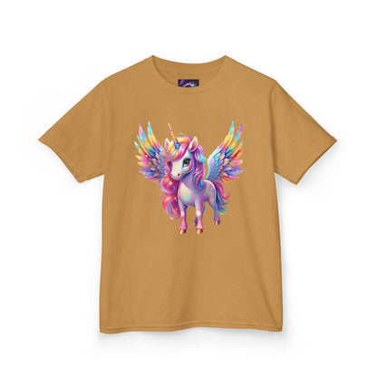 Colorful Unicorn Kids Heavy Cotton Tee - Fun & Whimsical Shirt for Magical Play