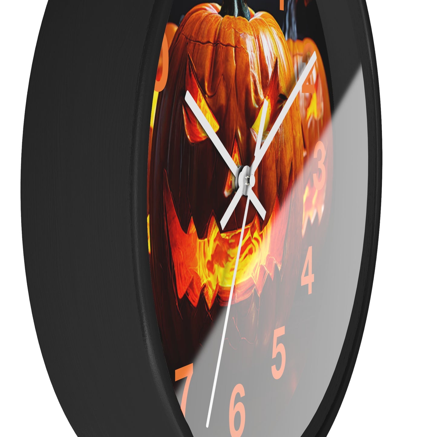 Halloween Jack O Lantern Wall Clock