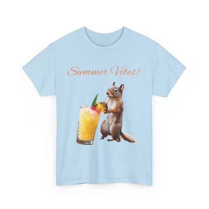 Summer Squirrel Chill Unisex Heavy Cotton Tee