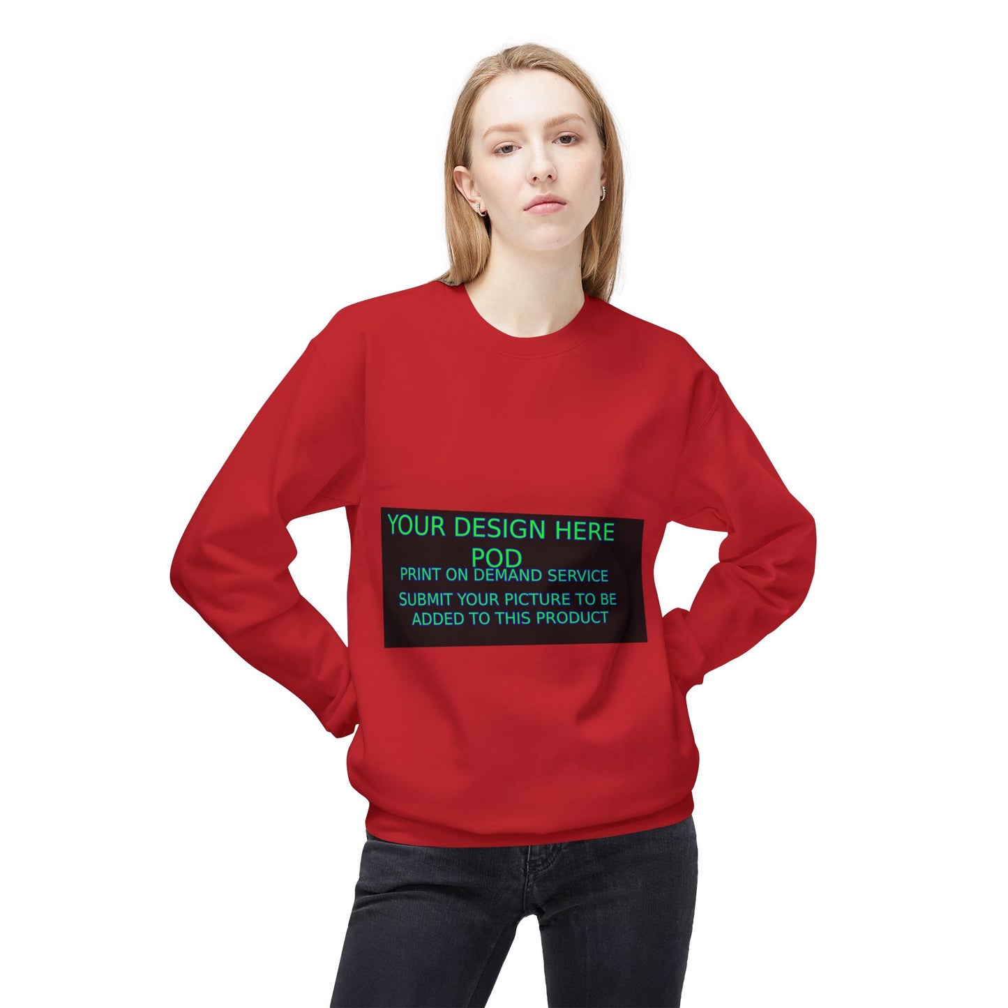 Customizable Unisex Fleece Crewneck Sweatshirt - Your Design Here