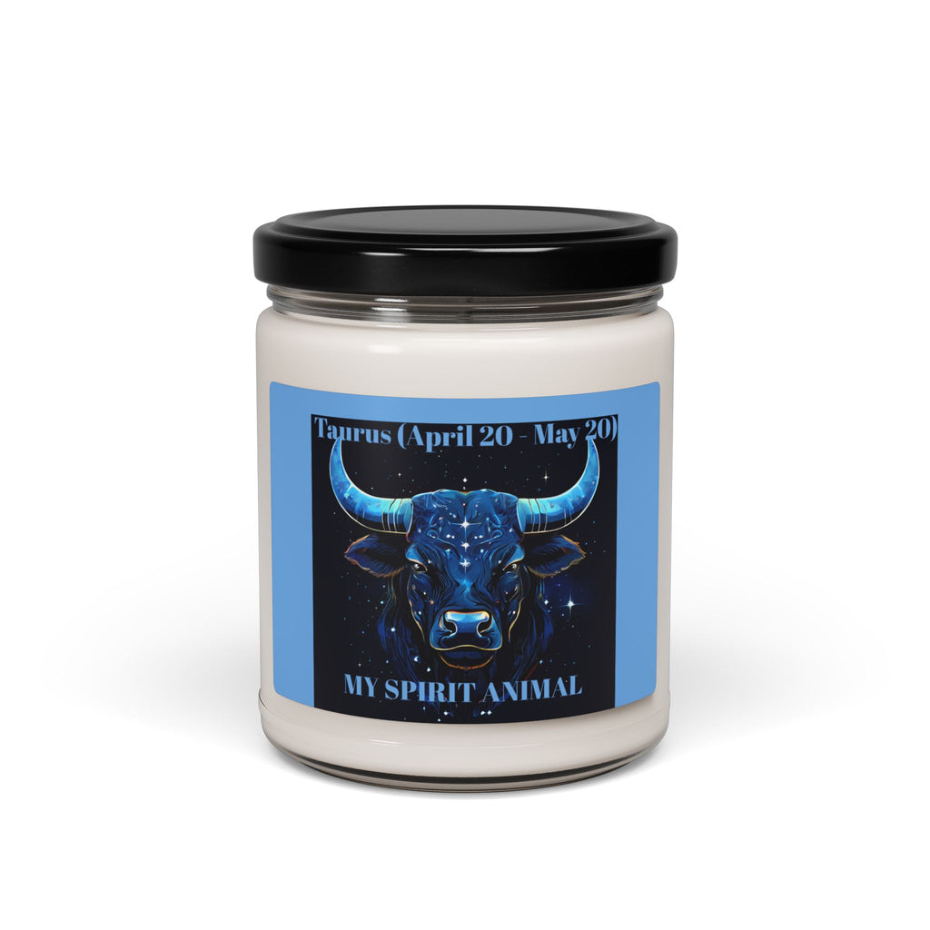 Taurus Zodiac Scented Soy Candle - 9oz - Astrology Gift for cow Lovers