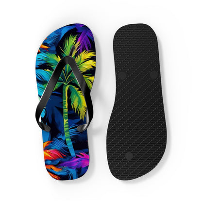 Dark Palm Flip Flops