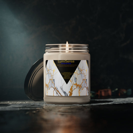 Luxurious Marble Un Scented Soy Candle - 9oz | Elegant Home Decor & Relaxation