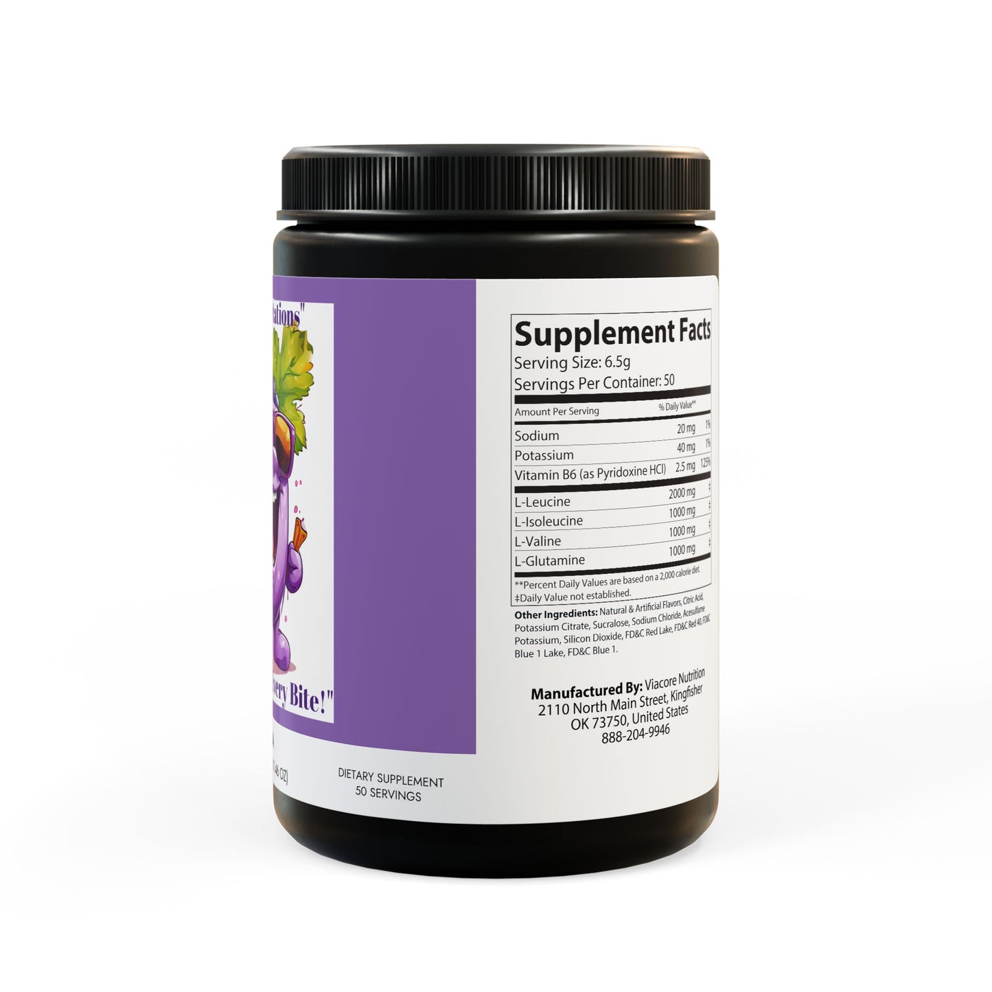 BCAA Supplement, Grape (325g, 11.46oz, 50 servings)