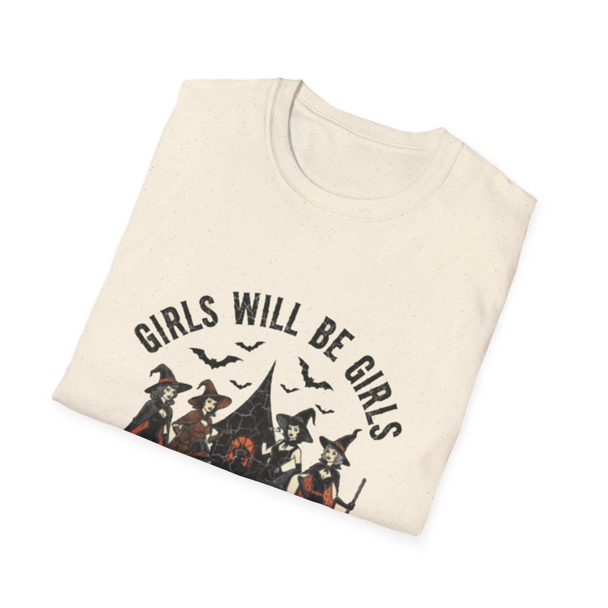 Girls Will Be Girls, Unisex Softstyle T-Shirt, Halloween Clothing, Vintage Aesthetic Shirt, Alternative Fashion Piece, Casual Wear